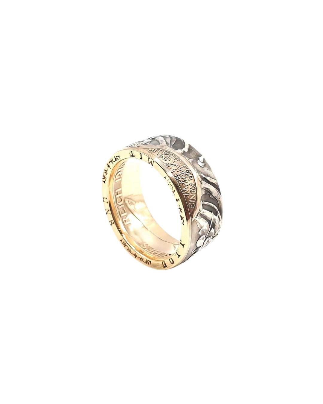 "3 Mark 1913 Münzring Seitenansicht, handgefertigt, Vintage"