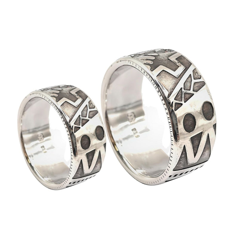 Handgefertigter 925er Silberring auch Partnerringe mit abstraktem Design – Unikat