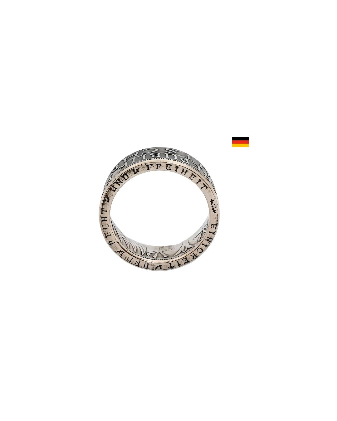 Münzring aus 5 DM Frontansicht mit Wunschjahrgang 1951 - 1974