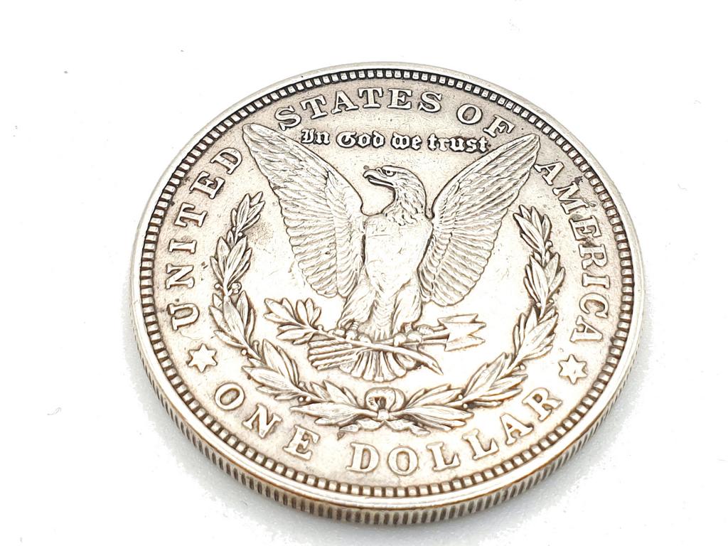 "Morgan Dollar Herrenring 900 Silber - Gesamtübersicht des handgefertigten