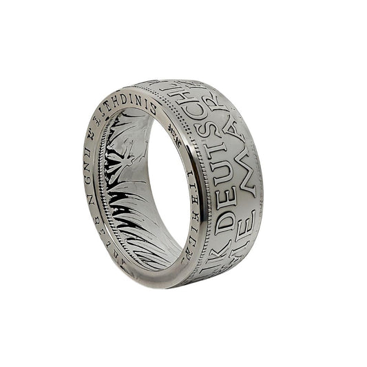 Einzigartige Münzringe aus originalen 5-DM-Münzen (1951–1974) – handgearbeitet aus 625er Silber, Made in Germany.