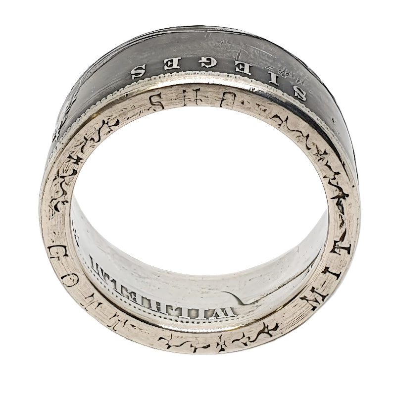 Münzring Kaiserzeit 900er Silber, handgefertigt aus historischer Münze