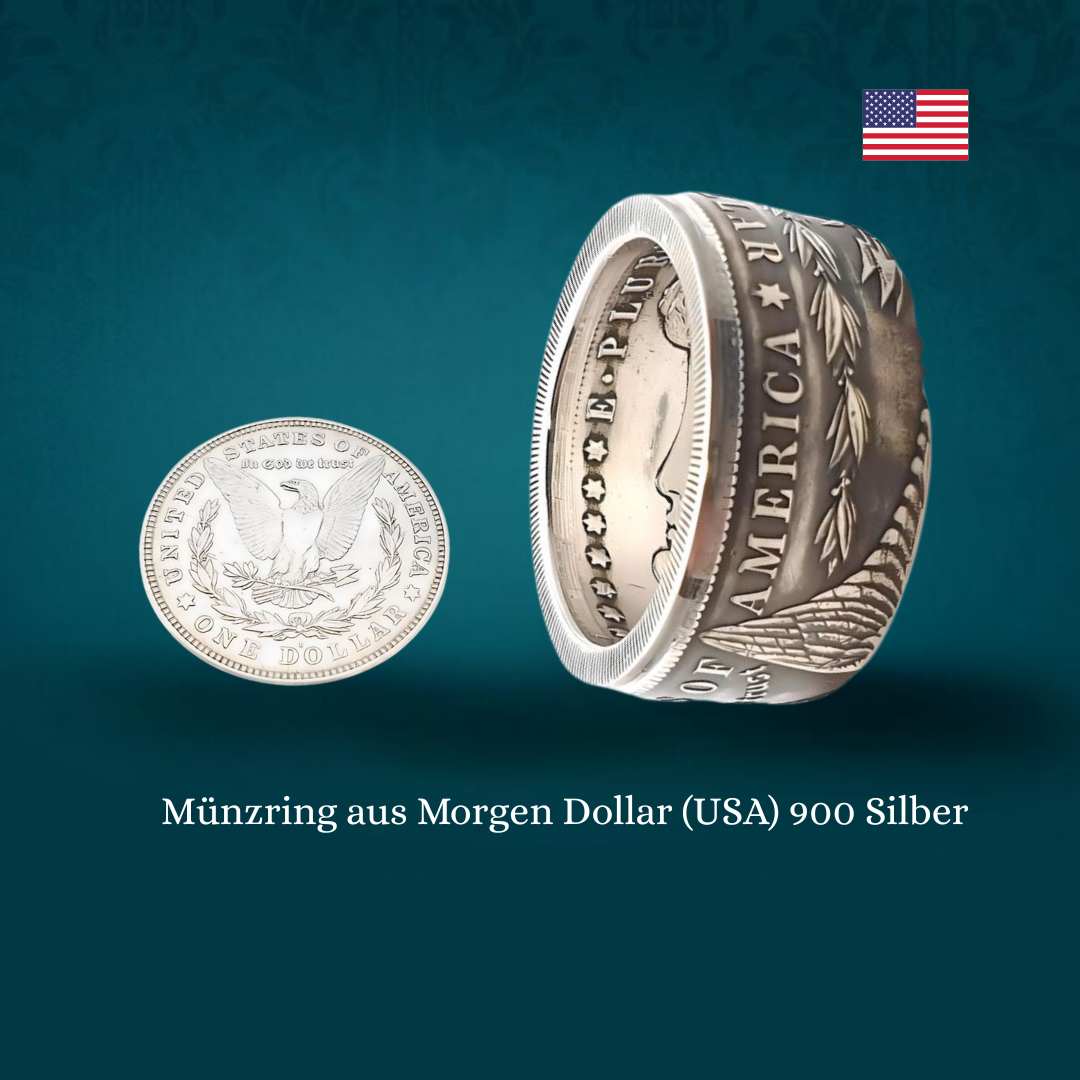 Münzringe gefertigt aus Silbermünzen USA