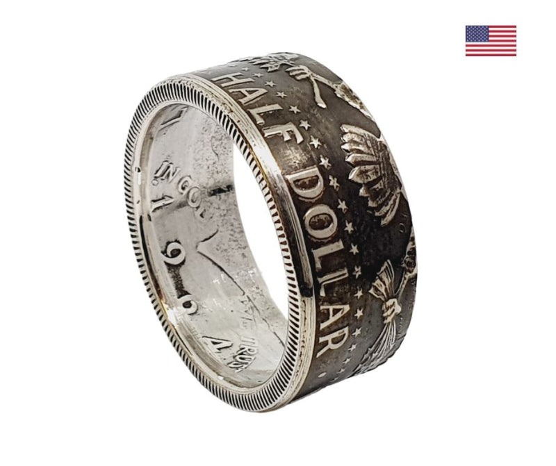 Einzigartiger Kennedy-Ring aus 1964 Half Dollar USA – perfektes Geschenk