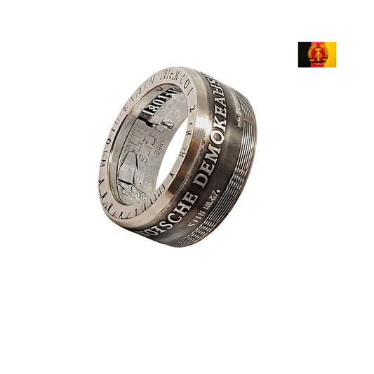 DDR Münzring aus 625er Silber – einzigartiges Unikat, handgefertigt in Deutschland