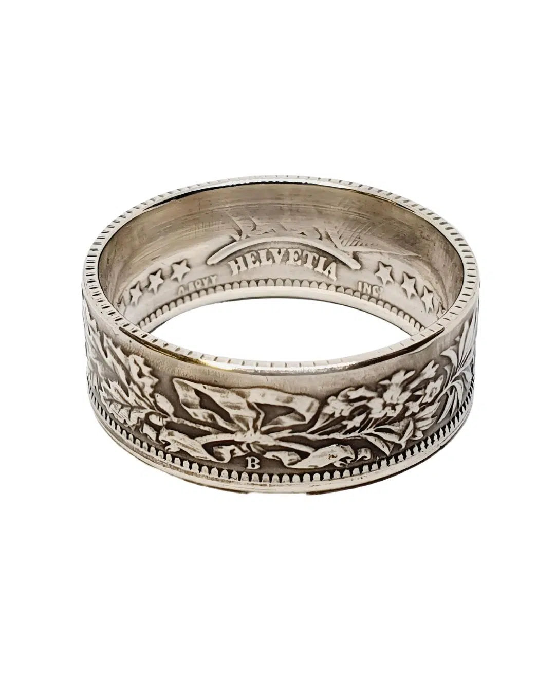Handgefertigter Münzring aus Schweizer Franken Silbermünze – Vintage Schmuck Unikat