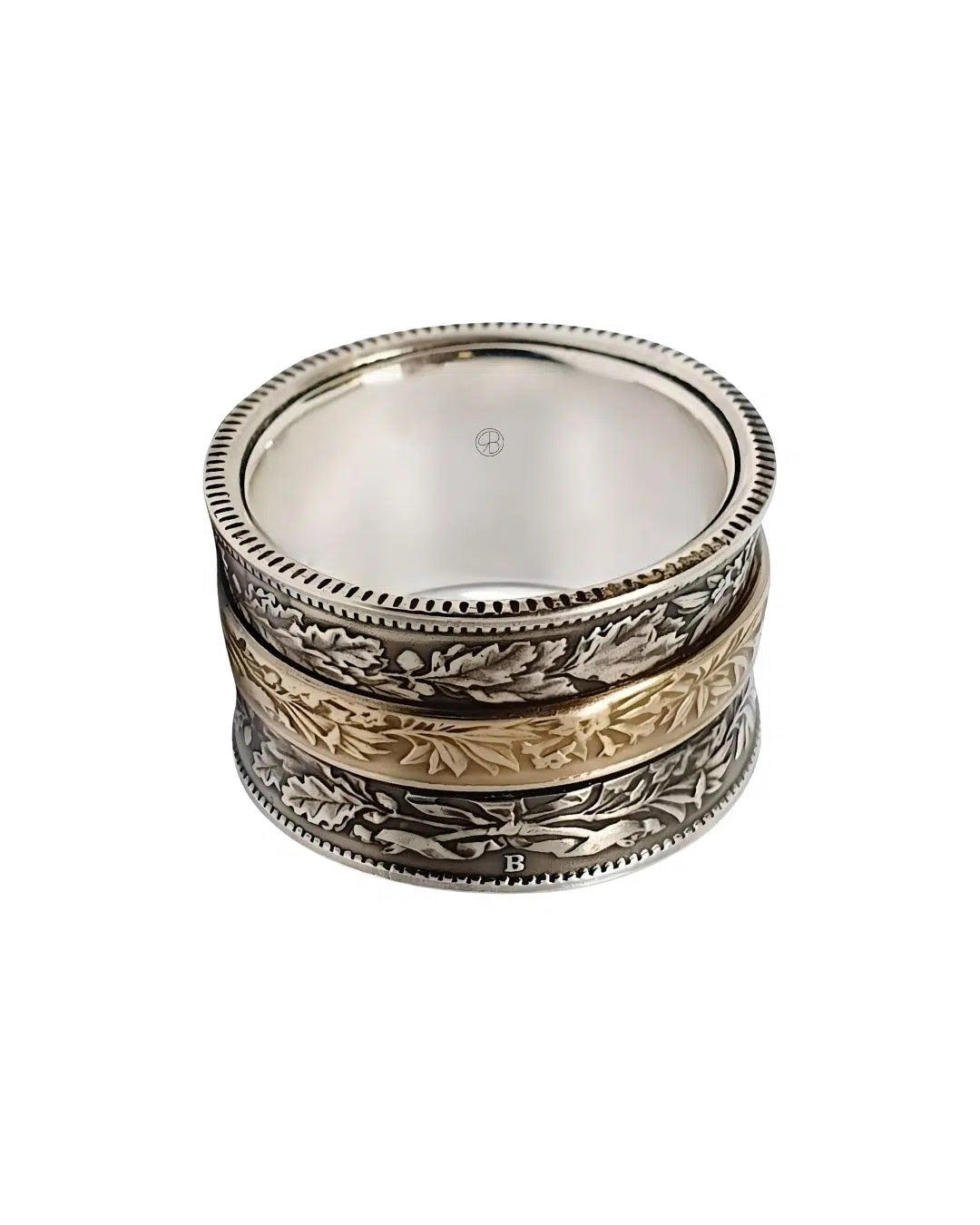 "Schweizer Franken Münzring in Silber - breiter Ring mit alpenländischer Eleganz und authentischer Münzprägung"