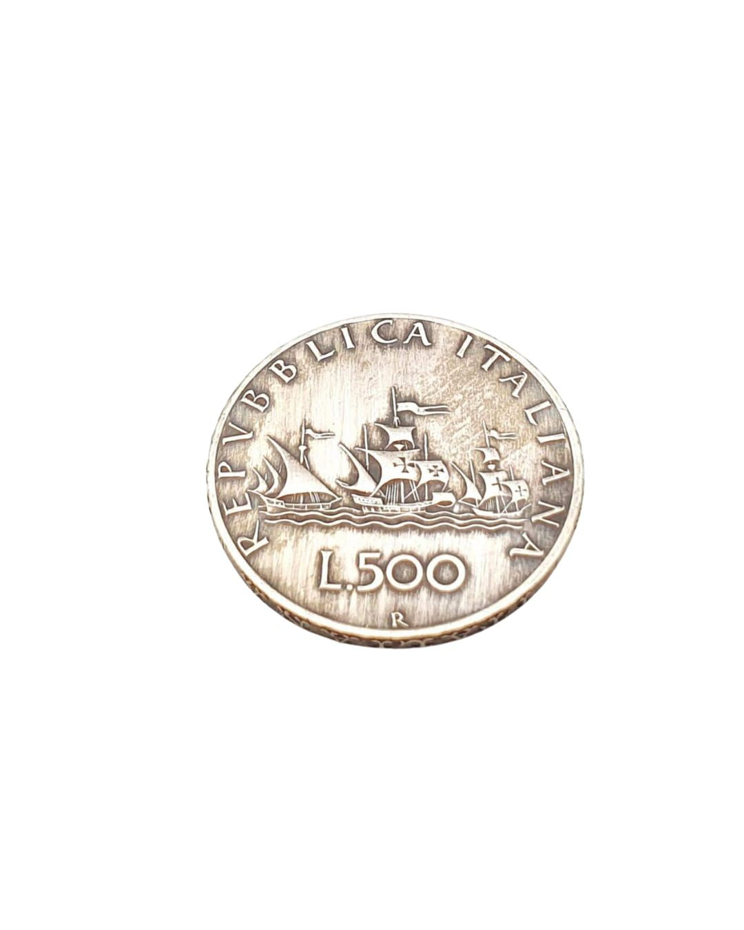 Italienischer Münzring Gesamtansicht - handgefertigter Vintage Ring aus 500 Lire