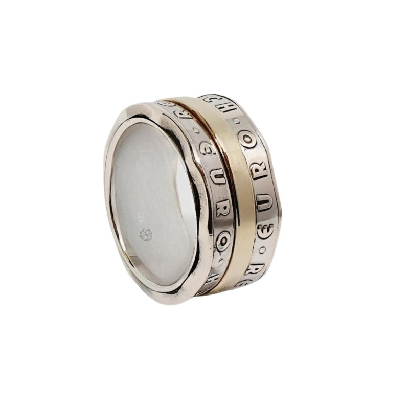 Spinnigring Silber Österreich Seitenansicht - individueller Schmuck mit Gravur dieringmacher