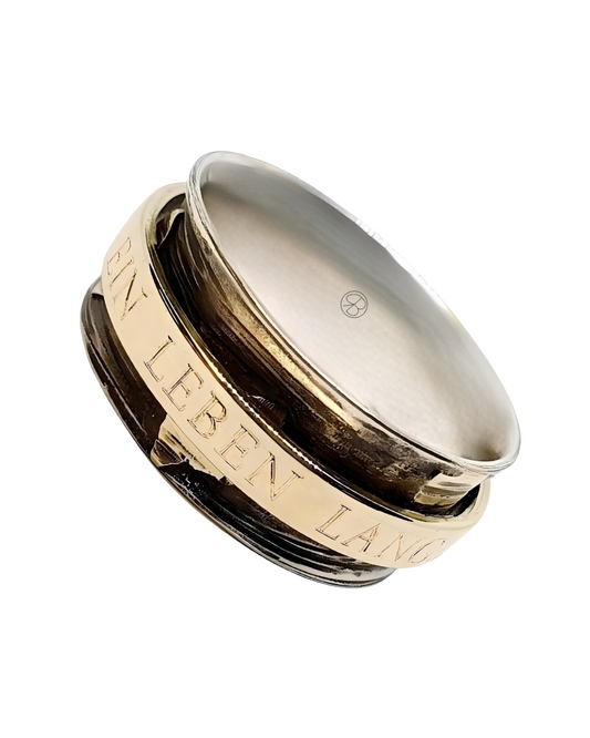 Handgefertigter 925-Silber-Drehring – beweglicher Designer-Fidget-Ring zur Entspannung, Stressreduktion und Förderung der Konzentration.