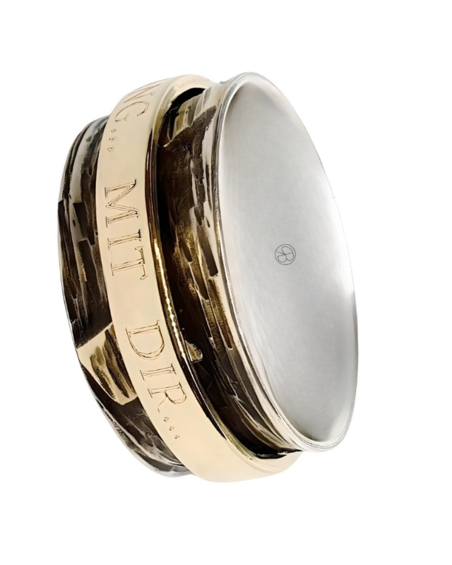 Silberner teilvergoldeter Spinningring mit Wunschgravur