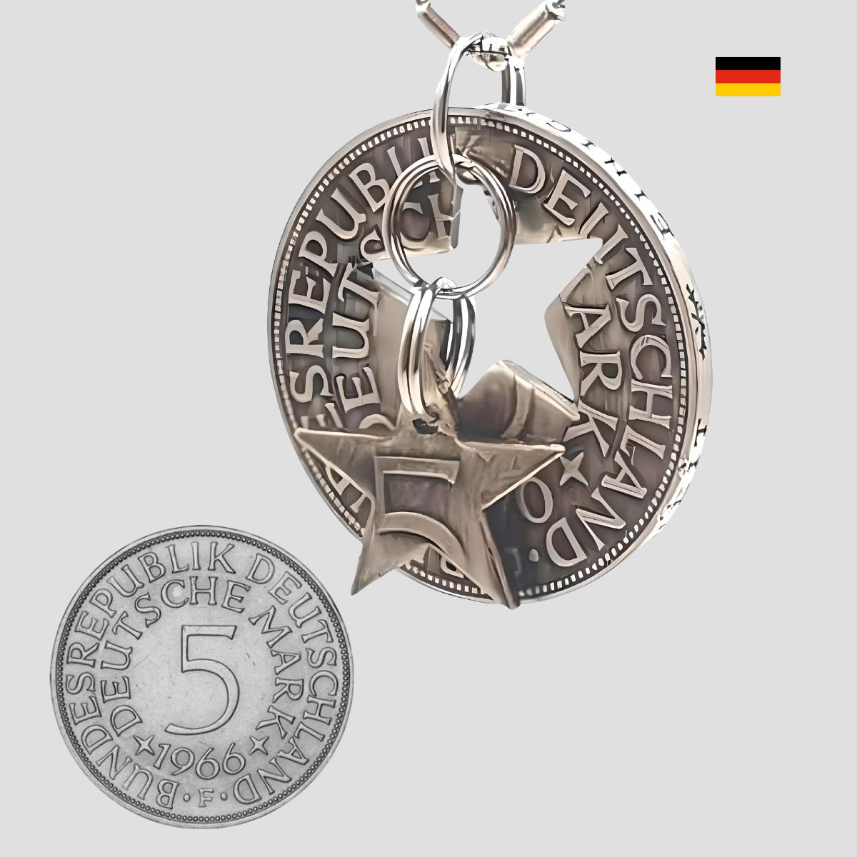 Münzanhänger aus original 5 DM Münzen Deutschland