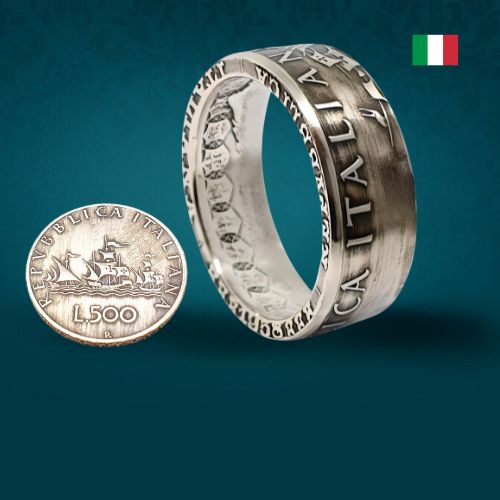 Münzringe aus originalen Lire Silbermünze (Italien)