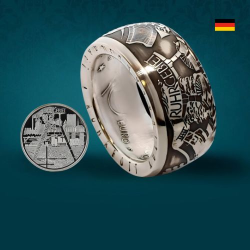 Münzringe aus Deutschland gefertigt aus 10 Euro.