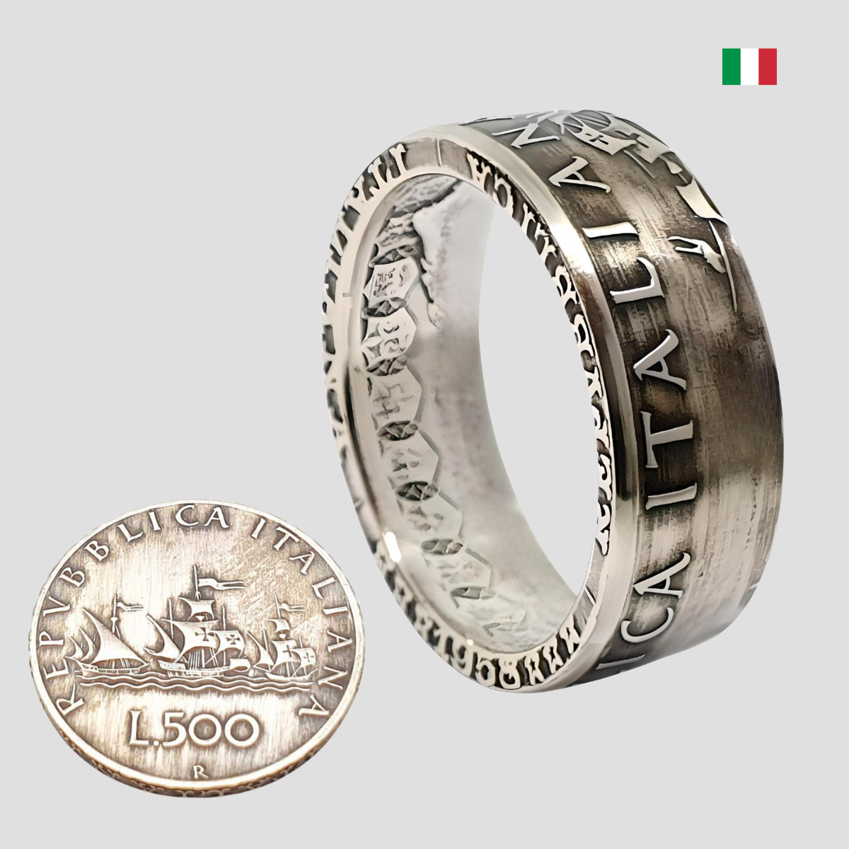 Münzringe aus originalen Lire Silbermünze (Italien)