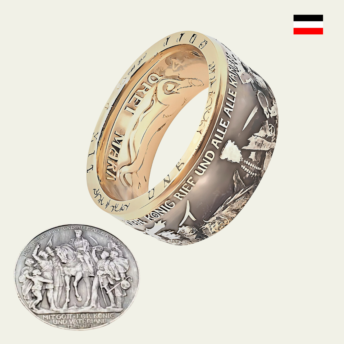 Münzringe Kaiserzeit (1871–1918) – Handgefertigte Unikate