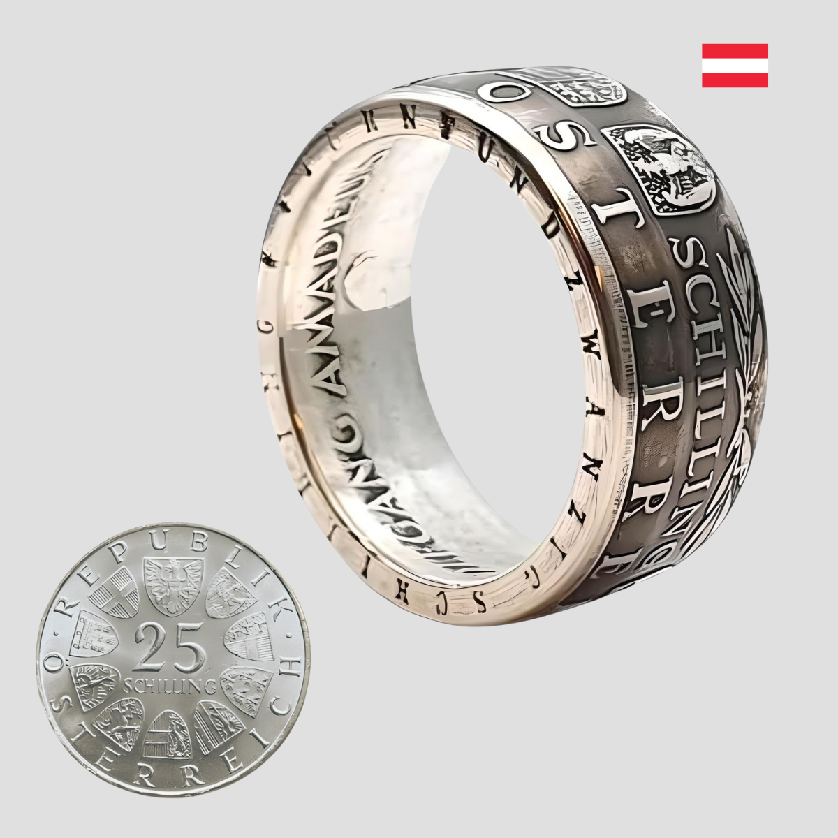 Handgefertigt aus echten österreichischen Silbermünzen • Alpenländischer Charme