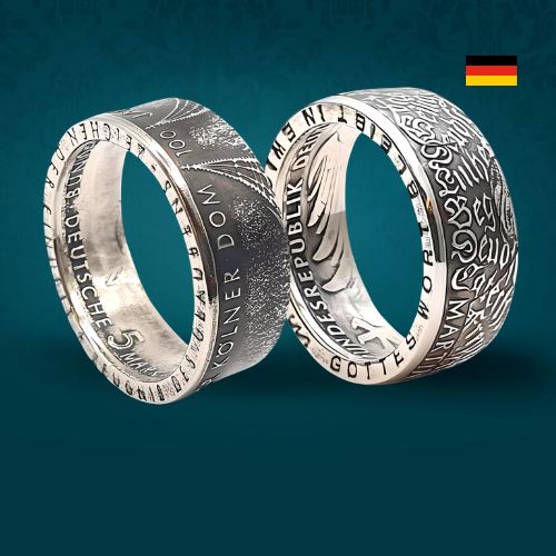 Sonderprägungen Ringe aus 5 DM Münzen Deutschland