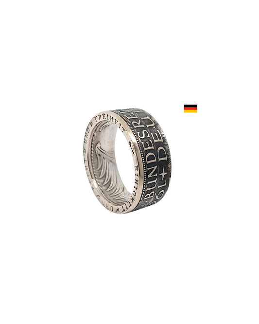 Einzigartiger Ring aus 5 DM Silbermünze Wunschprägejahr 1951
