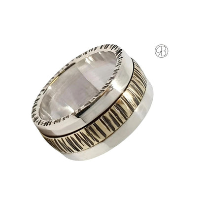 Gold Ring 22K - Silber vergoldet gehämmert | dieringmacher