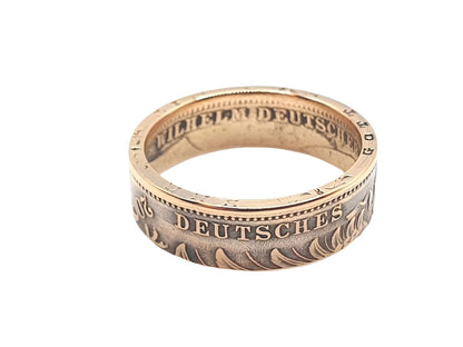 Goldring aus original 20 Goldmark-Münze des Kaiserreichs – handgefertigt