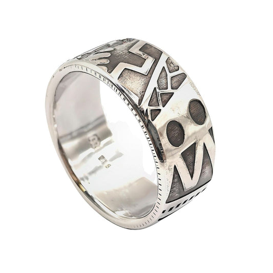 Handgefertigter 925er Silberring mit abstraktem Design – Unikat