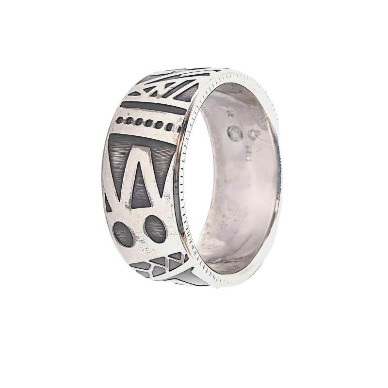 Handgefertigter 925er Silberring mit abstraktem Design – Unikat von Dieringmacher