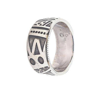 Handgefertigter 925er Silberring mit abstraktem Design – Unikat von Dieringmacher