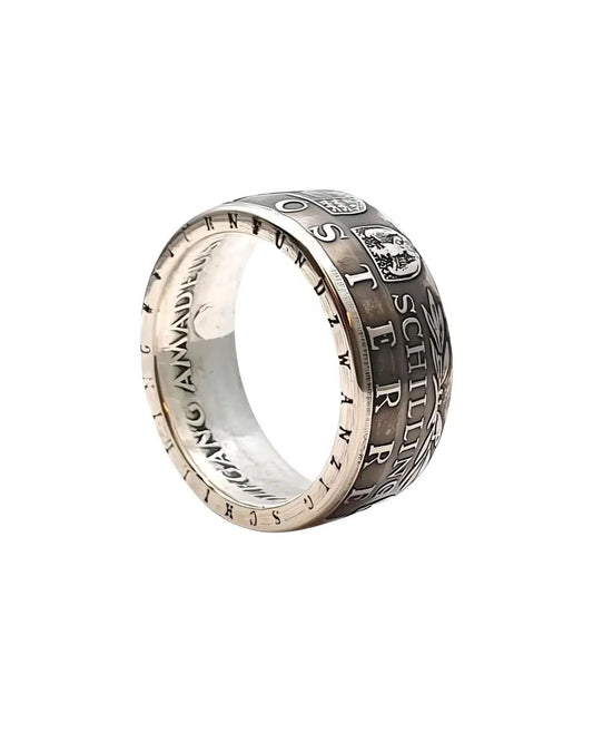 Muenzring-25-Schilling Silber-mit Laenderwappen