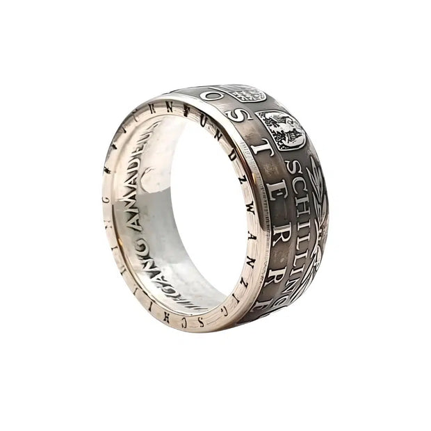Muenzring-25-Schilling Silber-mit Laenderwappen