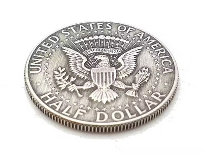 Kennedy Münzring handgefertigt - Komplettansicht der Münze