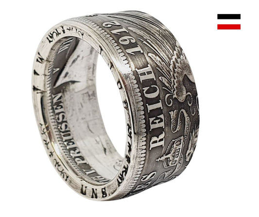 3-Mark-Münzring aus dem Deutschen Kaiserreich – ideal als Partnerring