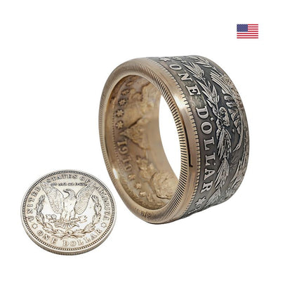 Einzigartiger Morgan Dollar Ring aus 1910 USA-Münze – Unikat Schmuckstück