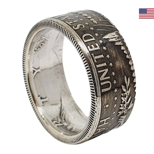 Handgefertigter Kennedy-Ring aus 1964 Half Dollar USA – Unikat