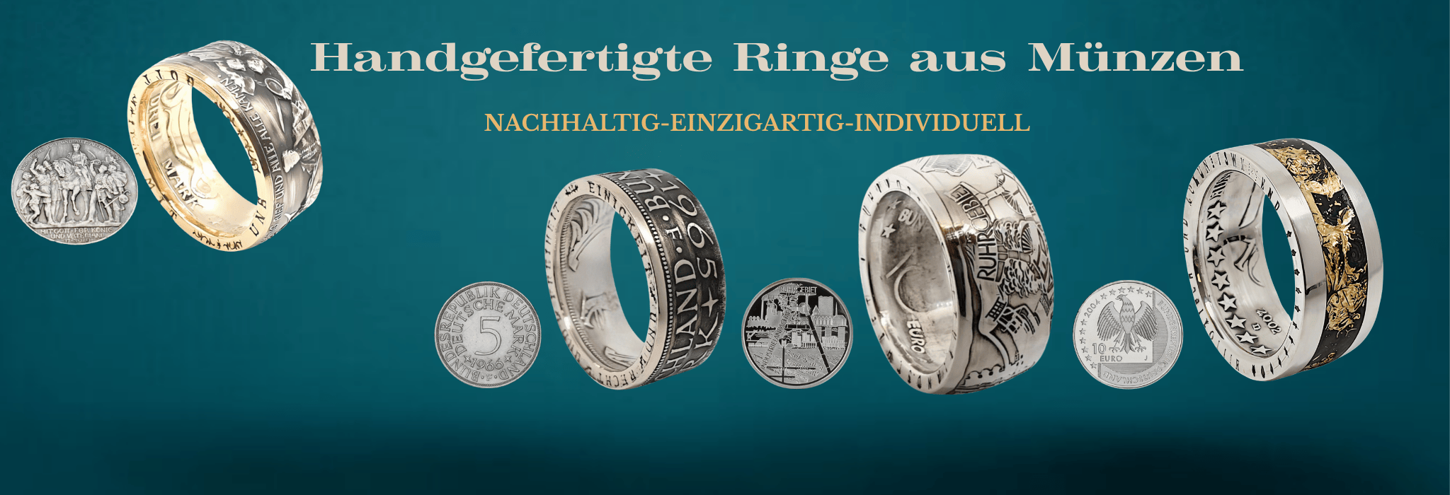 Banner Bild Ringe aus Münzen