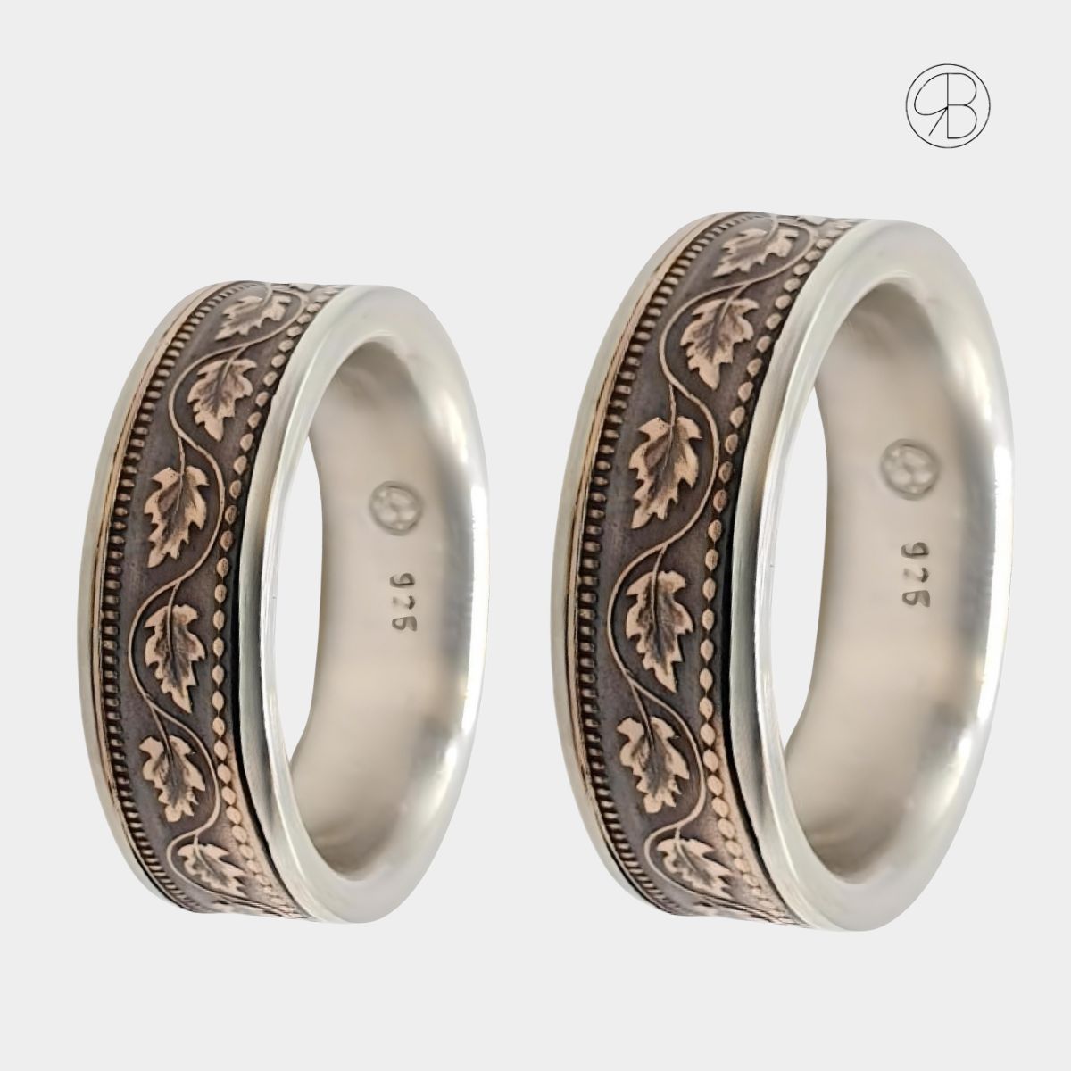 Paar Ringe mit original kanadischer 1-Cent-Münze, Sterling Silber, perfekte Geschenke für Paare, kostenlose Gravur