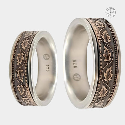 Eheringe aus Silber und Bronze, einzigartige Freundschaftsringe, nachhaltiges Upcycling, detailreiche Handarbeit