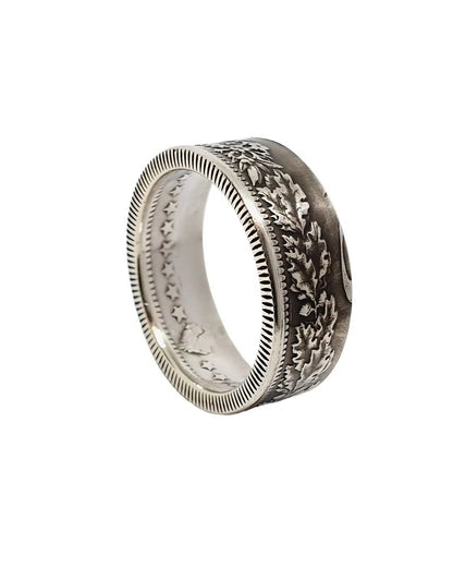 Handgefertigter Münzring aus Schweizer Franken Silbermünze – Vintage Schmuck Unikat