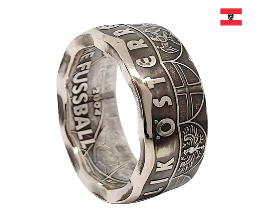 "5 Euro Münzring Österreich, 999er Silber Premium, moderne Gedenkmünze"