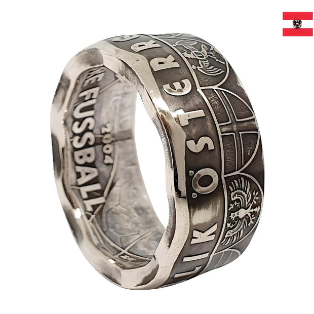 "5 Euro Münzring Österreich, 999er Silber Premium, moderne Gedenkmünze"