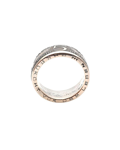 Albert Schweitzer Münzring Trageansicht - 625er Silber Ring