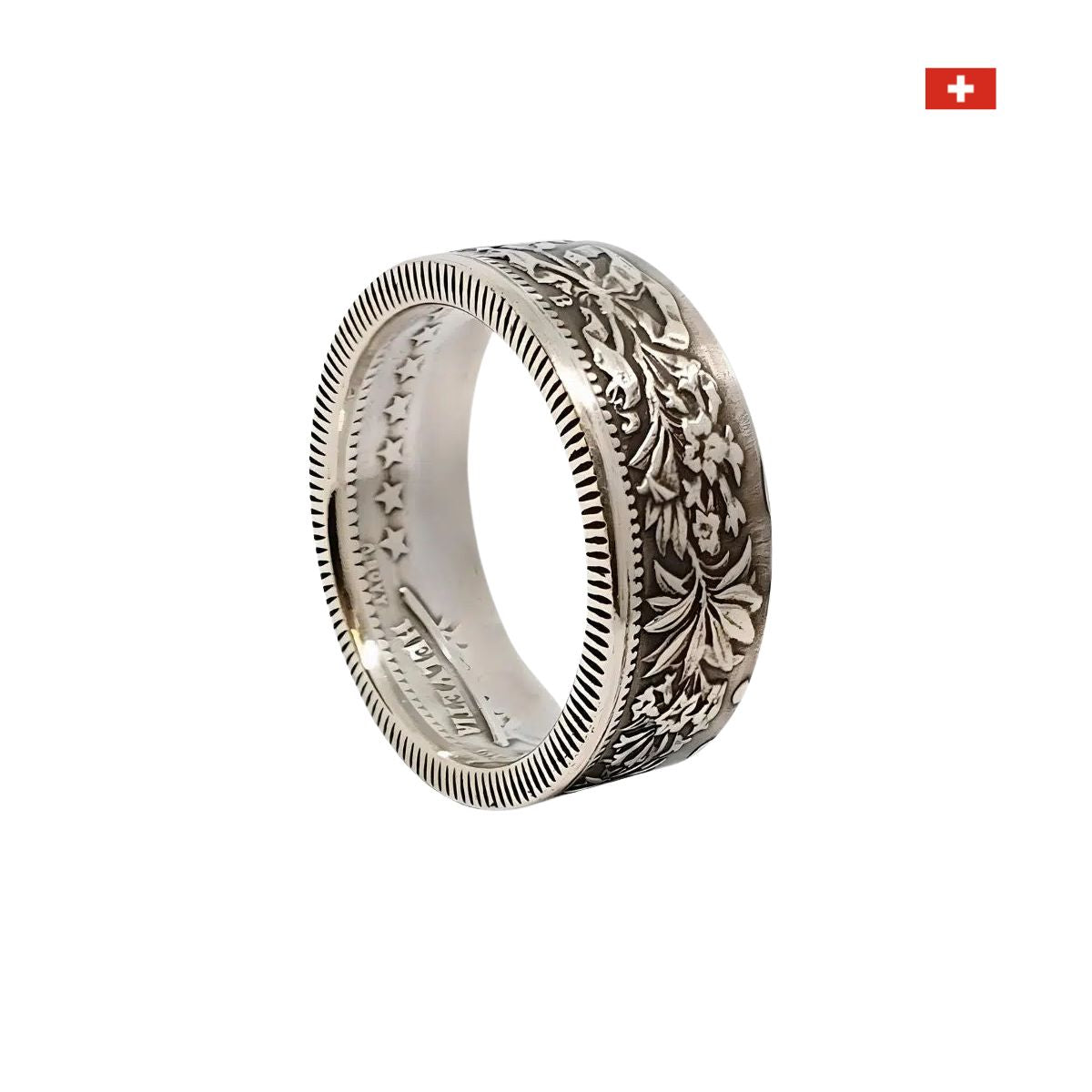 2-Franken-Silberring Schweiz – Handgefertigtes Unikat mit Geschichte