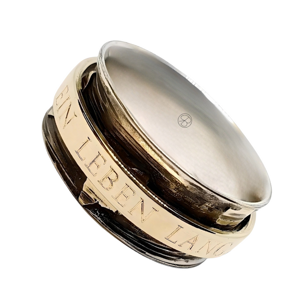 Handgefertigter 925-Silber-Drehring – beweglicher Designer-Fidget-Ring zur Entspannung, Stressreduktion und Förderung der Konzentration.