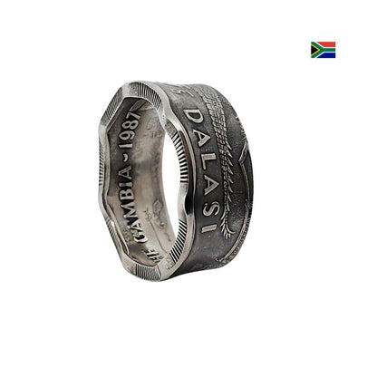Einzigartiger Dalasi-Ring, handgefertigt, Vintage-Design, Symbol für Stärke und Anpassungsfähigkeit